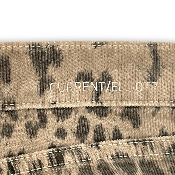 🍀Current Elliott Women’s Sz 28 Leopard Stiletto Skinny Corduroy Pants - Picture 7 of 10